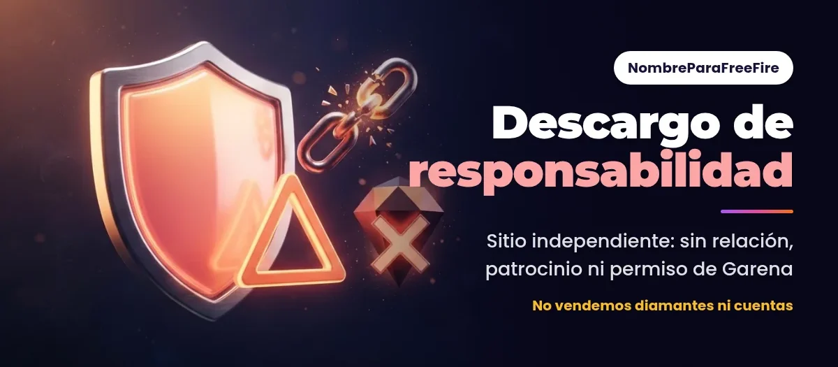 Descargo de responsabilidad: sitio independiente sin relación con Garena Free Fire