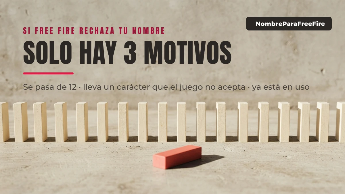 Motivos por los que Free Fire rechaza un nombre
