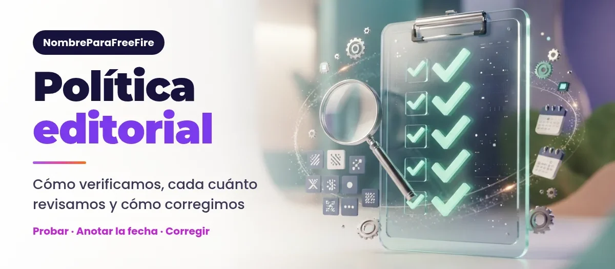 Política editorial: cómo verificamos los símbolos para nombres de Free Fire