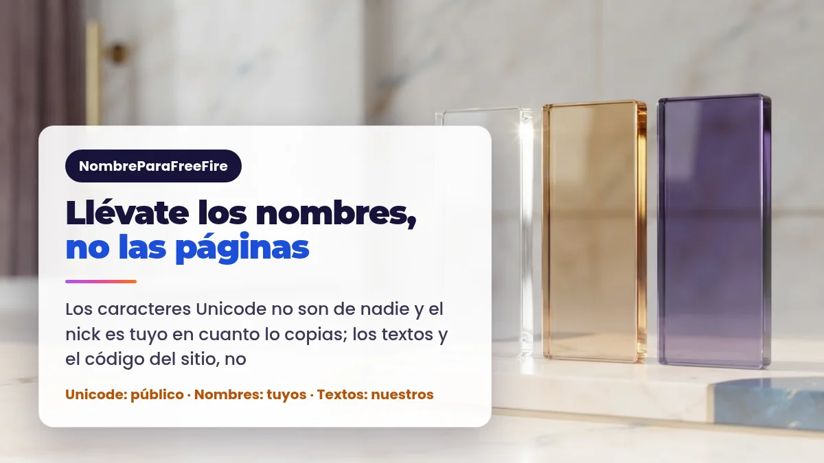Llévate los nombres, no las páginas Los nombres generados son tuyos; los textos y el código del sitio, no