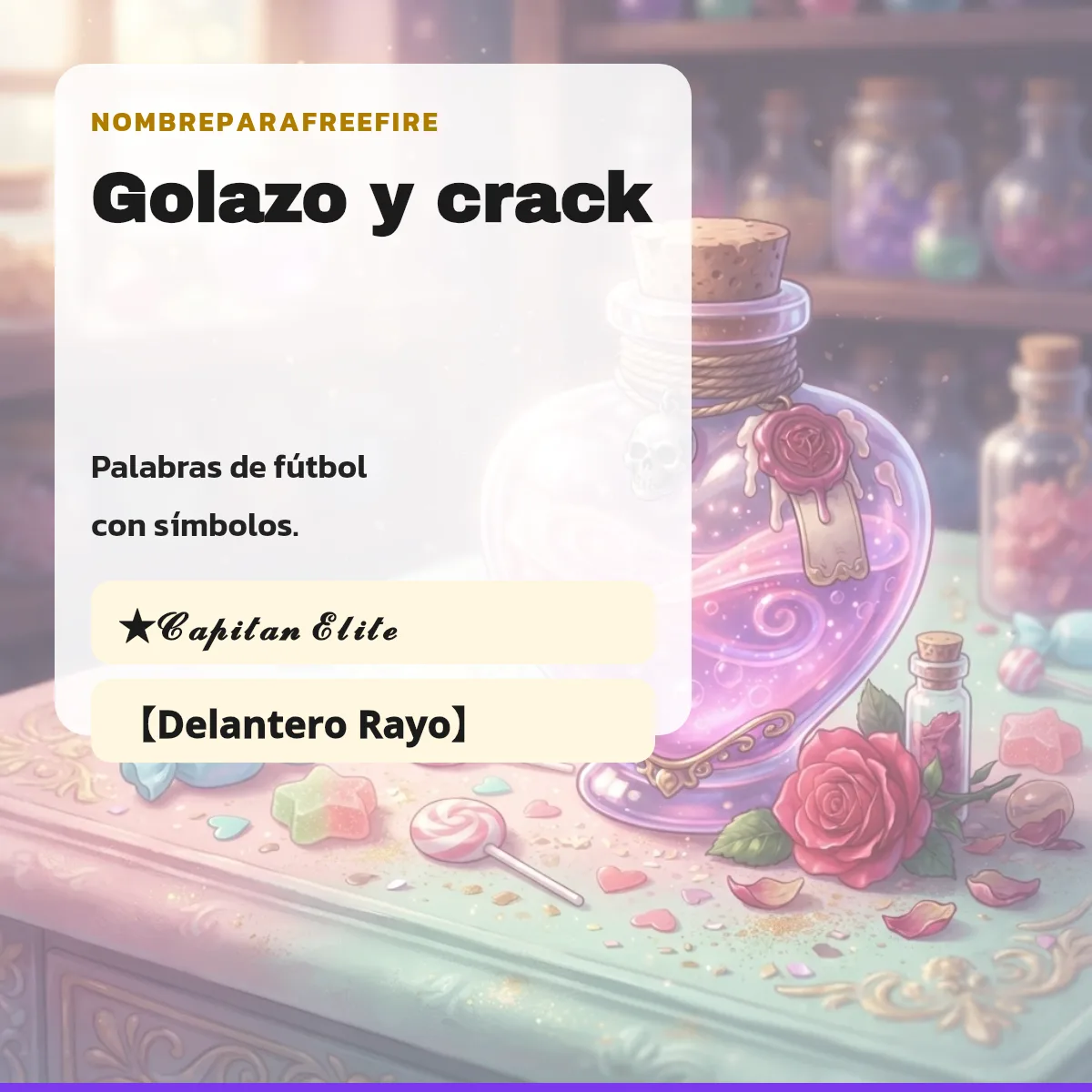 Ejemplos de nombres para FC Mobile con número de caracteres
