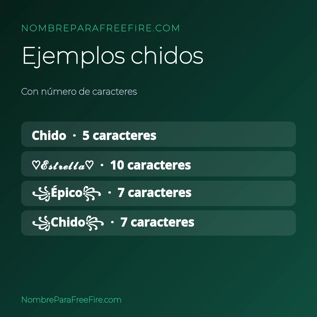 Ejemplos de nombres chidos para Free Fire