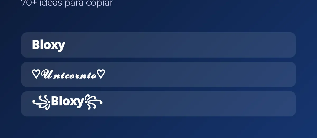 Nombres para Roblox con símbolos para copiar